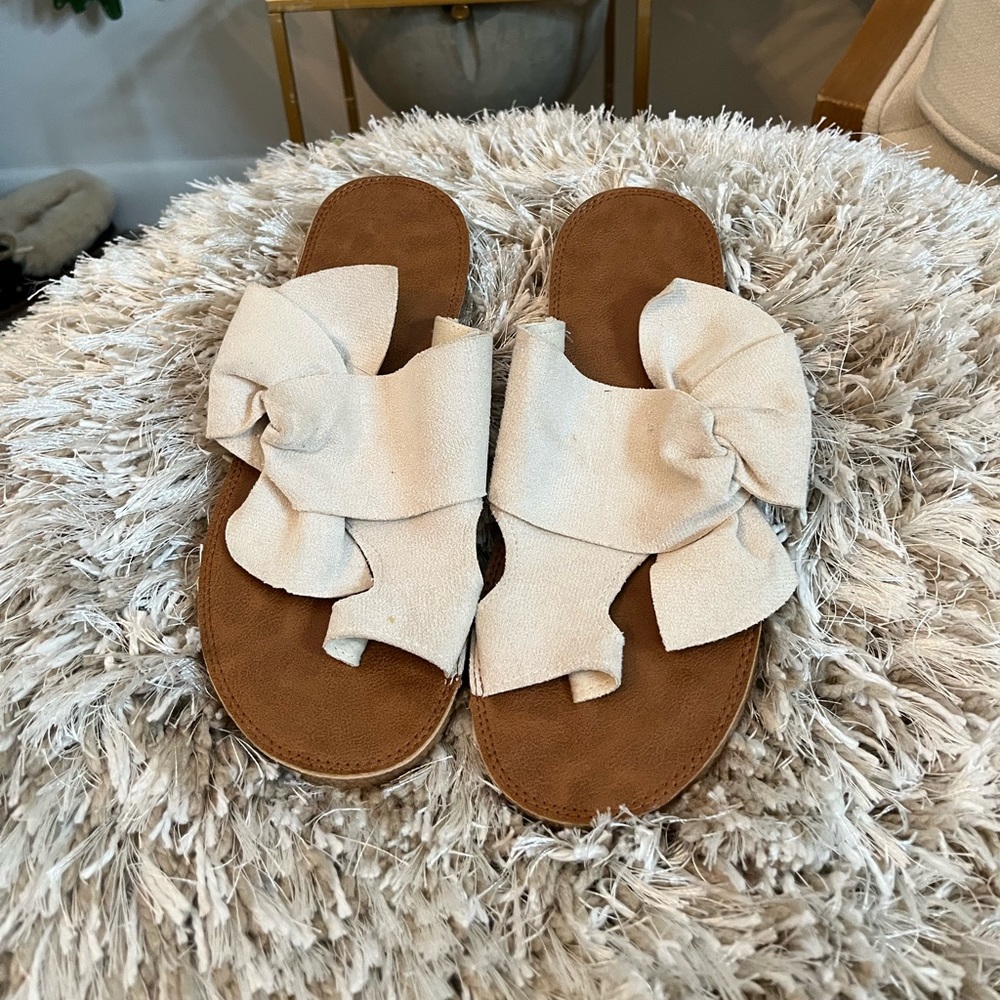 Suede sandals flat made in Italy